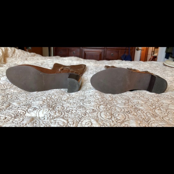 Tall Medium Brown Studded Boots - Picture 7 of 9